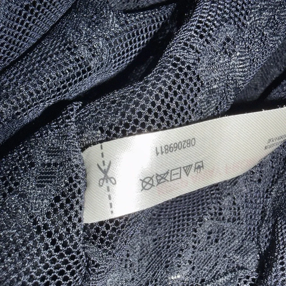 Free People From Me To You Lace Mesh Top Black Sheer Long Sleeve M Whimsigoth